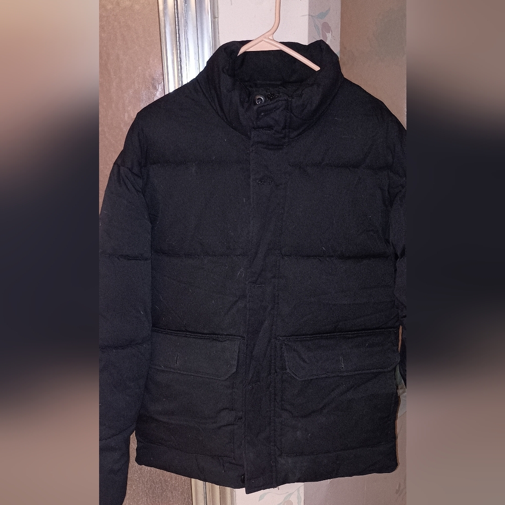 Men's Black Puffer Jacket Zara Heavy Mens Medium